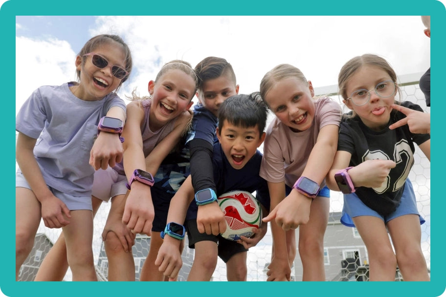 kids showing off watches