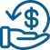 blue money return icon
